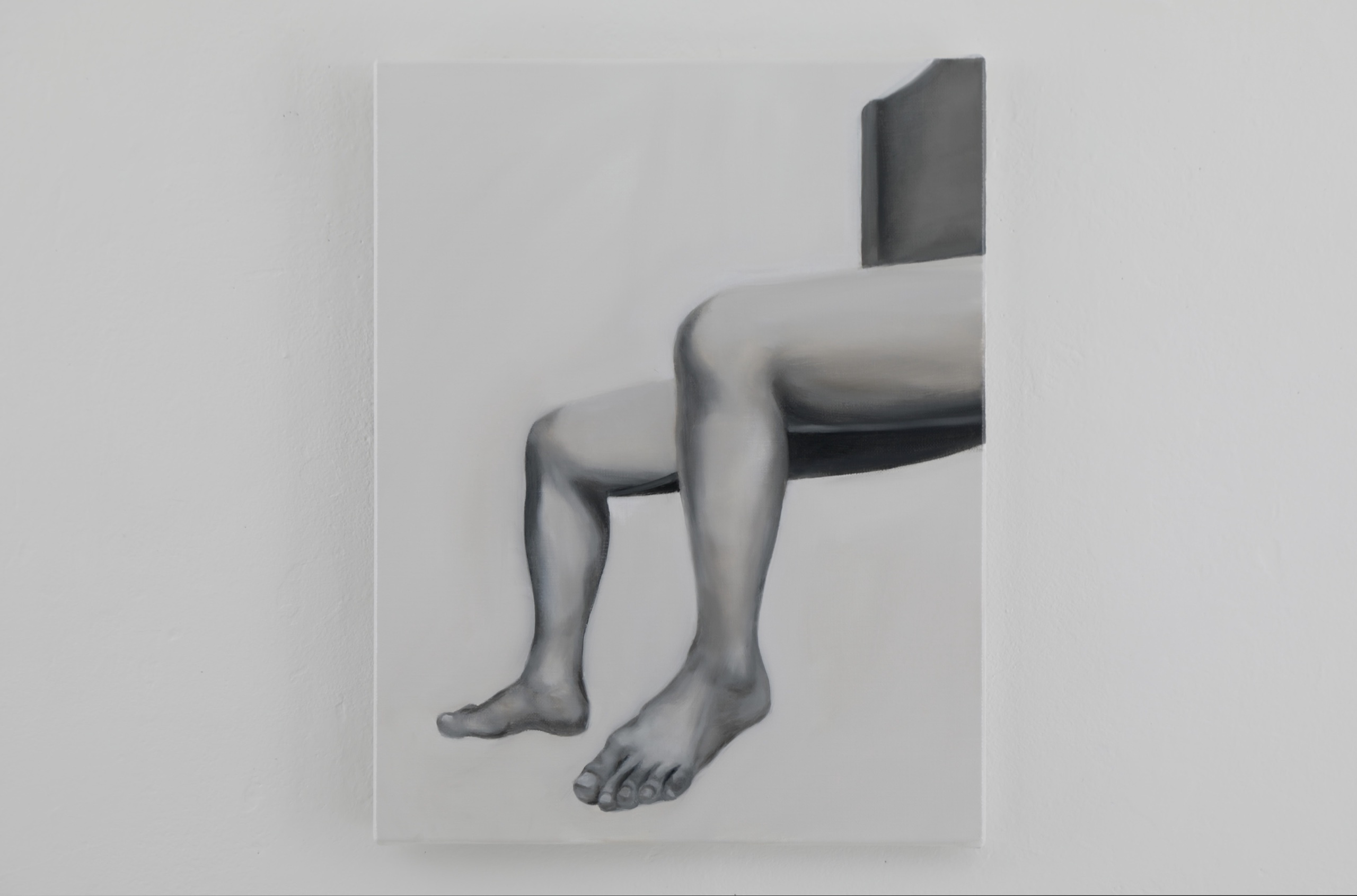 AND I SIT ON HIM EVERY NIGHT AND READ A BOOK (그리고 나는 밤마다 그의 무릎에 앉아 책을 읽어요), 2023, Oil on canvas — OYOUNG